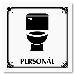 WC personál, 100x100mm, bílá, Nebraska